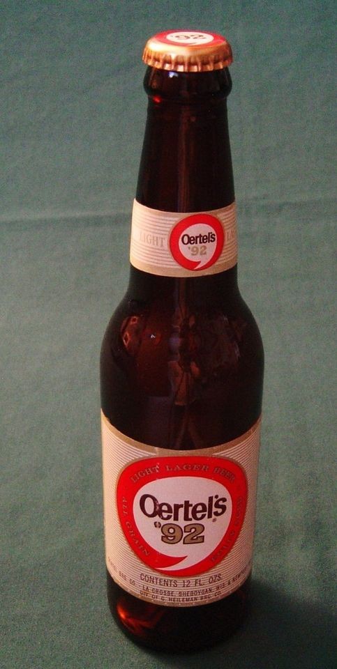 OERTELS 92 BROWN BEER BOTTLE NECK LABEL CAP USED EMPTY 12 OZ OERTELS 