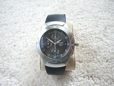 Mens Seiko Analogue Quartz CAL 7192 1/20 Chronograph Watch With 