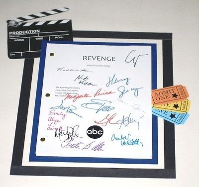 REVENGE TV PILOT SCRIPT SIGNED EMILY VANCAMP, NICK WECHSLER AND 