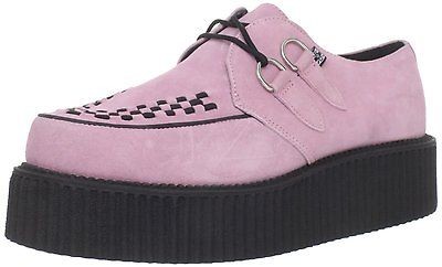 MENS T.U.K. UNISEX ~ BUBBLEGUM PINK SUEDE CREEPER PLATFORM SHOES 