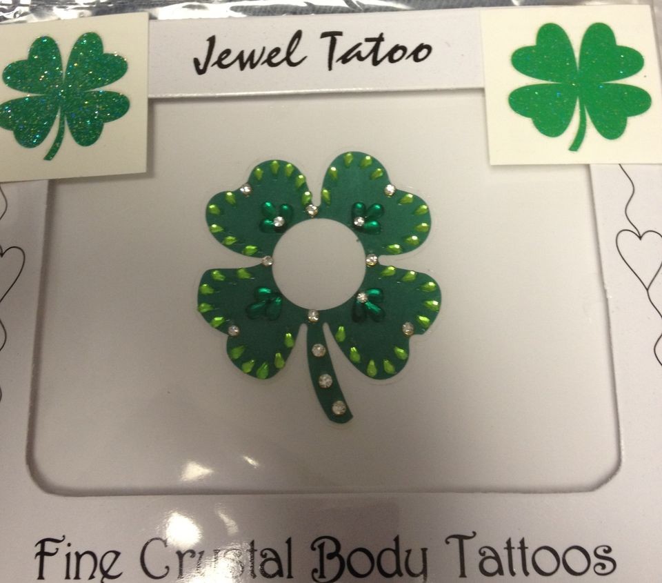 SEXY VAJAZZLE SET SHAMROCK BELLY OR VAJAZZLE CRYSTALS SWAROVSKI 