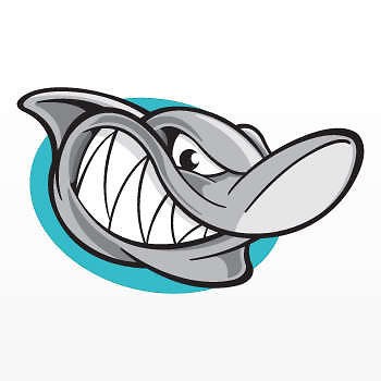 Decal Sticker Shark Smile Boat Motorbike Car window Surfing ZZ45W