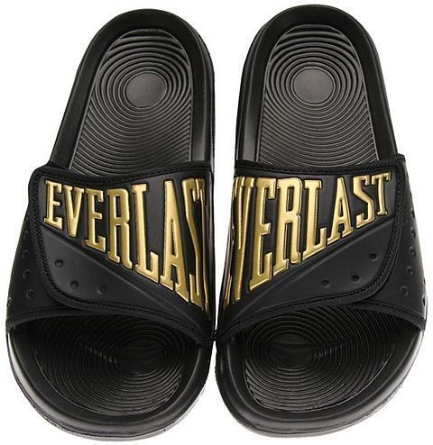 EVERLAST COACHSLIDE MENS SHOES/SANDALS/​THONGS BLACK/GOLD US SIZES