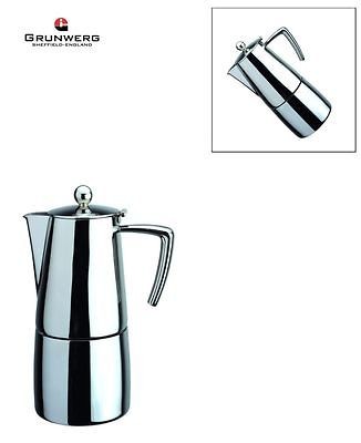   Art Deco Stainless Steel Stovetop 6 Cup Espresso Coffee Maker New