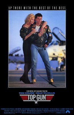 original top gun movie poster 1986 new mint condition time