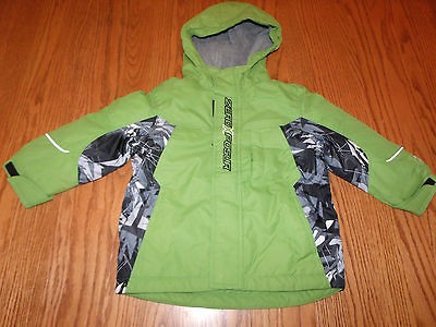 new boys zeroxposur coat jacket green black size 4 7