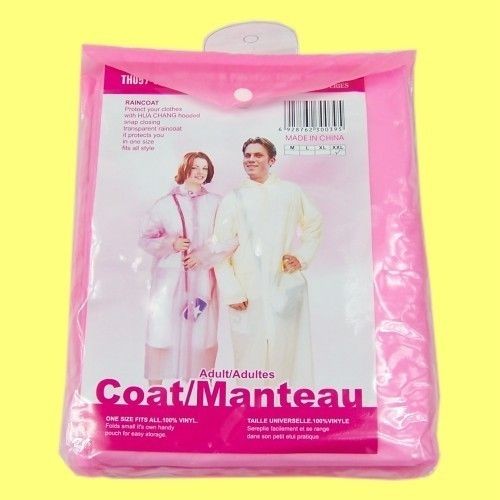pouch plastic raincoat clear vinyl hooded rain coat rcd