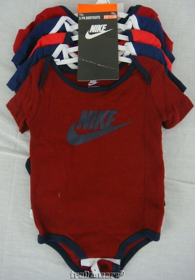 boys nike infant 5 piece onesie set 9 12 months