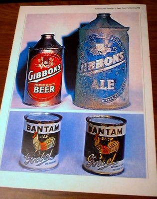 GIBBONS BEER ALE GOEBEL BANTAM ALE BEER MAGAZINE ADVERTISEMENT PRINT 