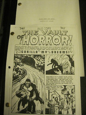 TALES FROM THE CRYPT Script PLUS Original Comic Story Gorilla My 