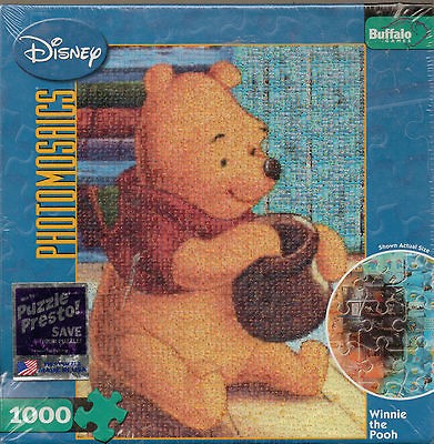 DISNEY WINNIE THE POOH PHOTOMOSAICS 1000 PC JIGSAW PUZZLE FREE 