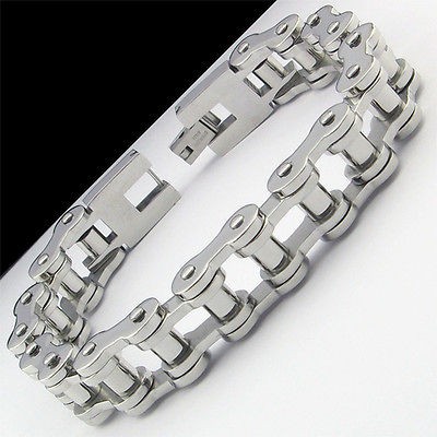 COOL MOTORCYCLE BIKE CHAIN Stainless Steel Link Bracelet 9.1 13 mm 