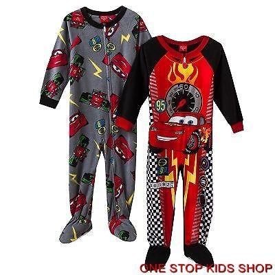   MCQUEEN Boys 2T 3T 4T Footed Pajamas BLANKET SLEEPER Pjs CARS Disney