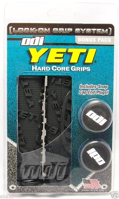 yeti lock on mtb grips bonus pack odi black new