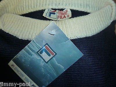 Vtg Rare Fila Snowtime BJ Bjorn Borg Ski Jumper Pullover XL US44 1980s 