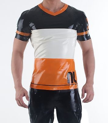   DOG Latex Gummi Rubber Sport Football Top Muscle Shirt Dutch Orange
