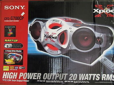 Sony Xplod CFD G700CP Portable CD/ Player AM/FM Radio Boombox 