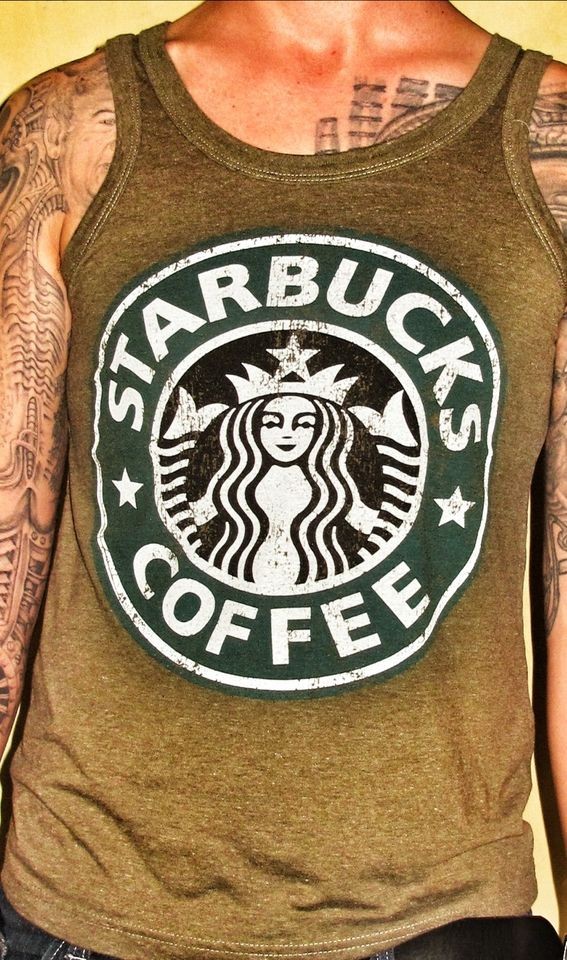 starbucks coffee tank top vest rrp £ 15 99