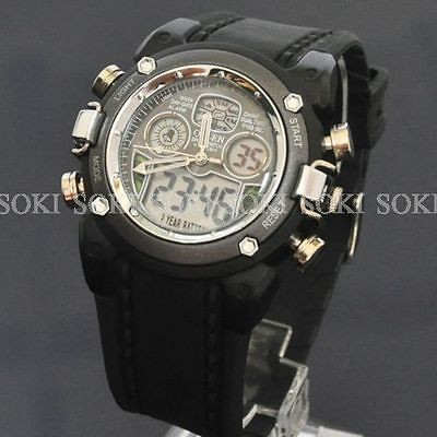 2012 Sport New OHSEN Mens LED Analog Digital Quartz Wrist Band Watch 