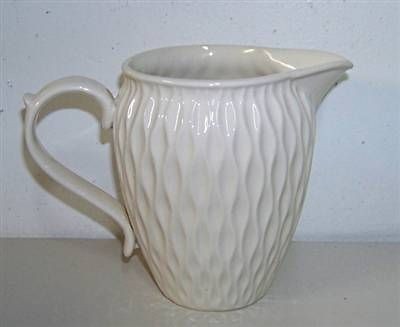 Mary Carol Home Collection Honey Comb White Ironstone Pitcher NEW Free 