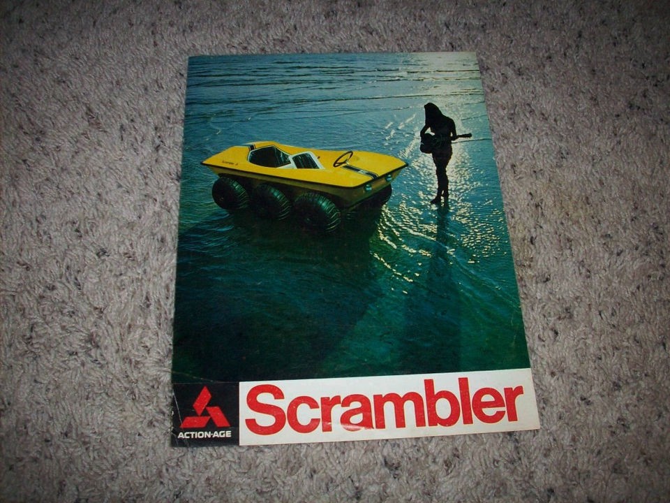 1970 action age scrambler 6 wheel atv color sales folder