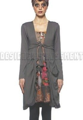 SAVE THE QUEEN coat Overlay XXL Bubble hem SILK front Runway dress NWT 