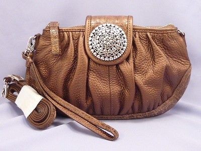   /Bronze BELLA Wristlet Purse Wallet Clutch   Just Gorgeous NEW