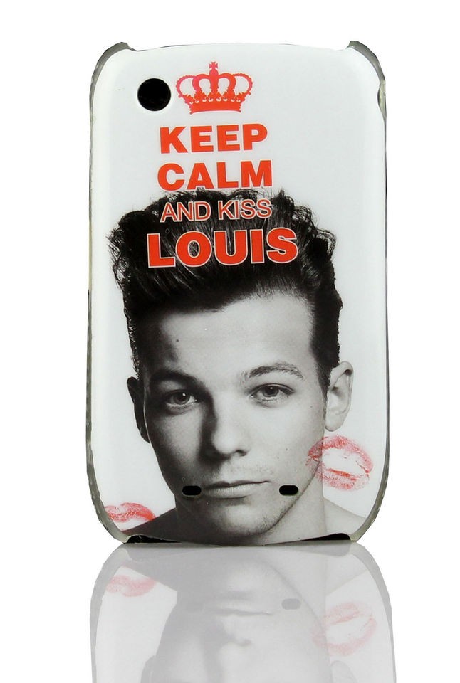 KEEP CALM & KISS LOUIS TOMLINSON Fits Blackberry 8520 9300 Curve Back 