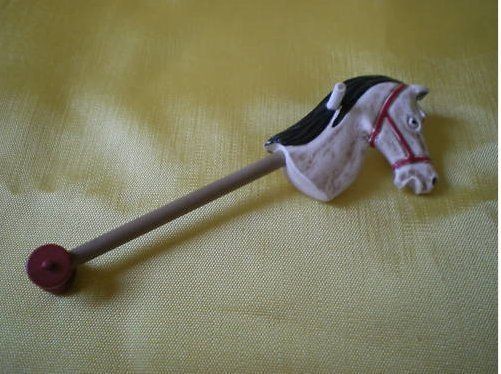 steiff accessoires hobby horse metal stick pony from germany 