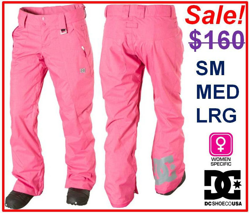 DC Shoes Womens Alley Snowboard Deck Boots Ski Pink Pants Winter 