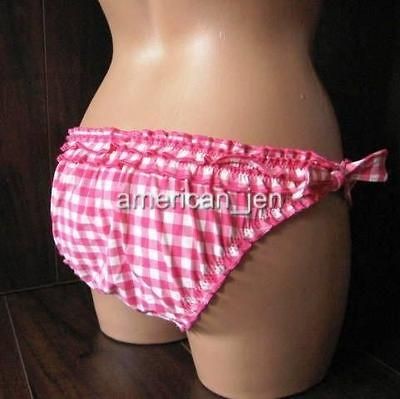    ABERCROMBIE & FITCH Moose Logo Plaid / Check Bikini Bottoms S M L