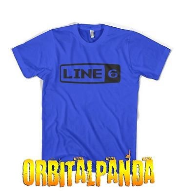 Blue T Shirt with Black LINE 6 logo   variax xt live pod spider