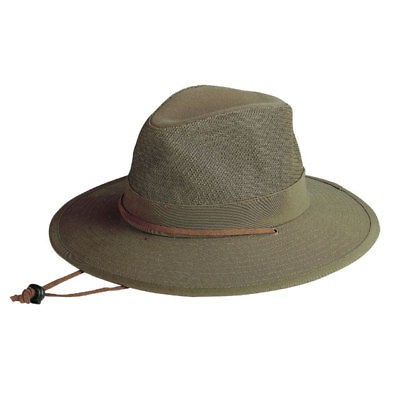 COTTON TWILL MESH FISHING HUNTING HIKING HAT OLIVE XL XLARGE