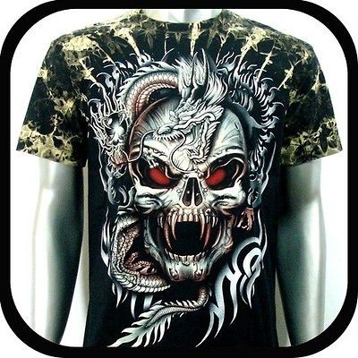 Survivor T Shirt Biker Motorcycle Rock Tattoo S10 Sz XL Rider Street 