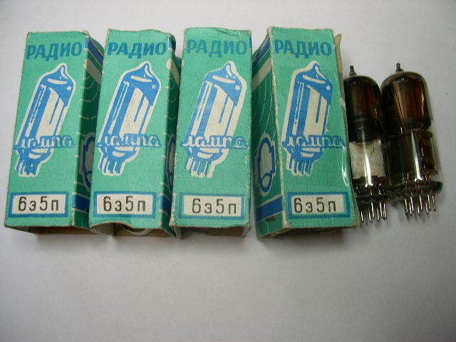 6E5P AUDIOPHILE TETRODE TUBES (200MHz 10WATT). NOS. LOT of 6