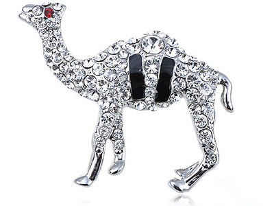   Crystal Elements Funky Looking Proud Desert Humpback Camel Pin Brooch