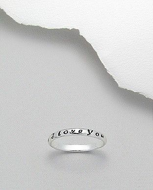 925 sterling silver i love you je t aime band ring