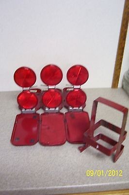 VINTAGE DIETZ No. 321 BF EMERGENCY REFLECTORS 3 REFLECTOR CAR / TRUCK 