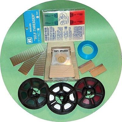   COMPLETE REEL TO REEL 1/4 AUDIO TAPE EDITING KIT / SPLICER INCLUDED