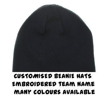 10 x team beanie hat match training football hockey embroidered