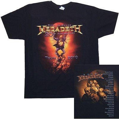 MEGADETH   VICS WORLD 2010 TOUR GF/DULUTH T SHIRT   NEW ADULT 