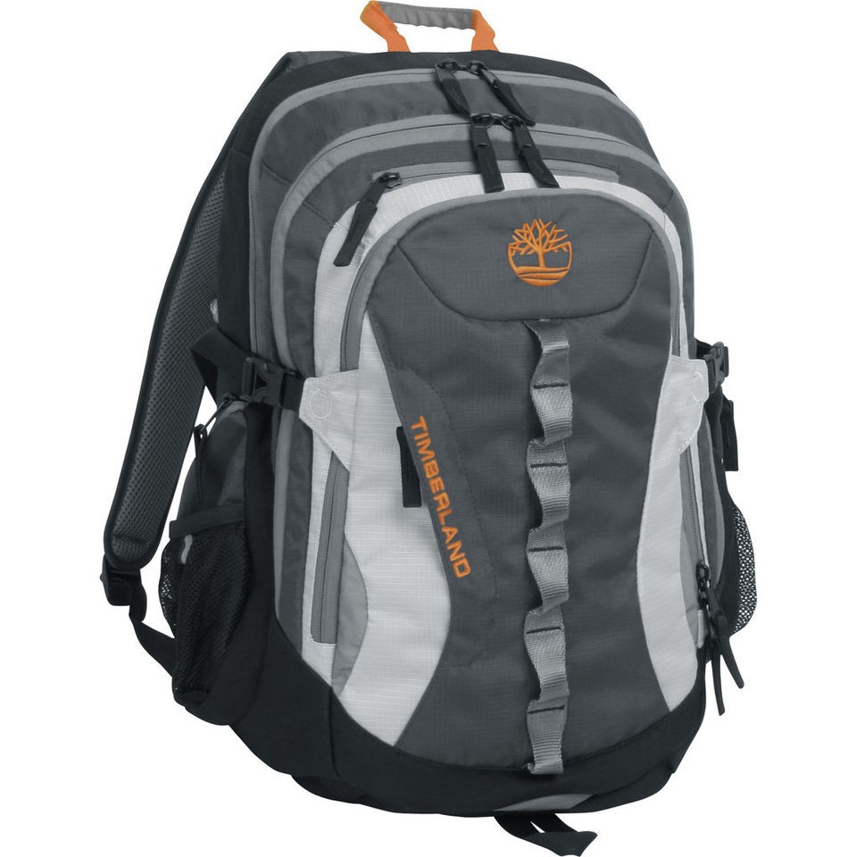 TIMBERLAND LACONA 18 BACKPACK GREY BURNT ORANGE $100 VALUE NEW