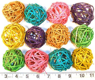 colored vine balls 10 qty toy bird parts parrot toys  7 