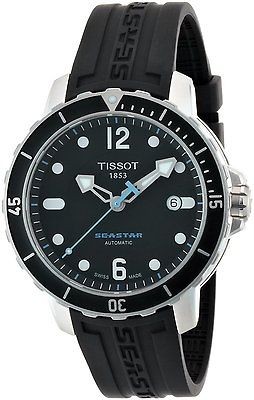 Tissot T0664071705700 Seastar 1000 Unidirectional Rubber 300M NEW Men 