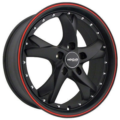 18 MENZARI Z11 VIAGGIO 5X4.75 LACROSSE RIDGELINE BLACK WHEELS RIMS 