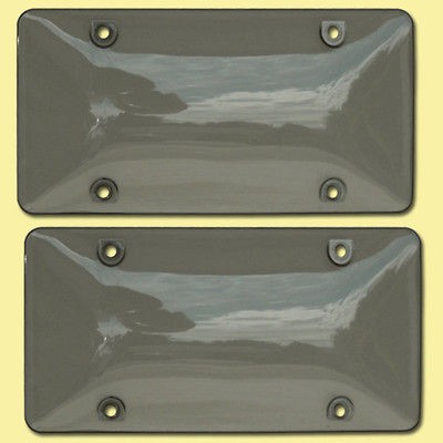 Newly listed TWO TINTED PLASTIC LICENSE PLATE SHIELD cover tag 