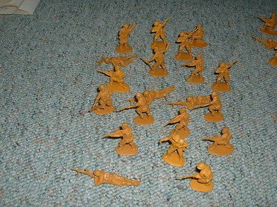 matchbox 1 32 54mm ww2 8th army 20 figures lot