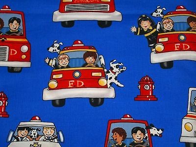 Retro Fireman Firemen Childrens Kids Fire Truck Engine Boys Cotton 