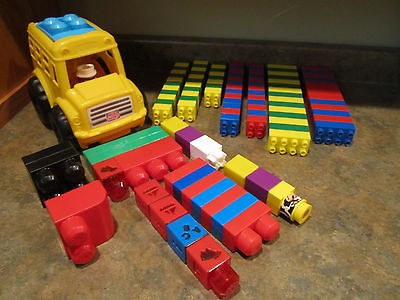   Blocks 110 Pieces Including Bus, 5 translucent Image Pieces & 2 People