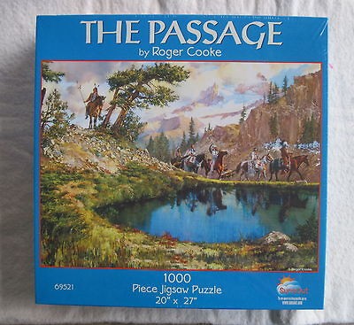 THE PASSAGE by Roger Cooke   1000 piece SunsOut Puzzle INDIANS 